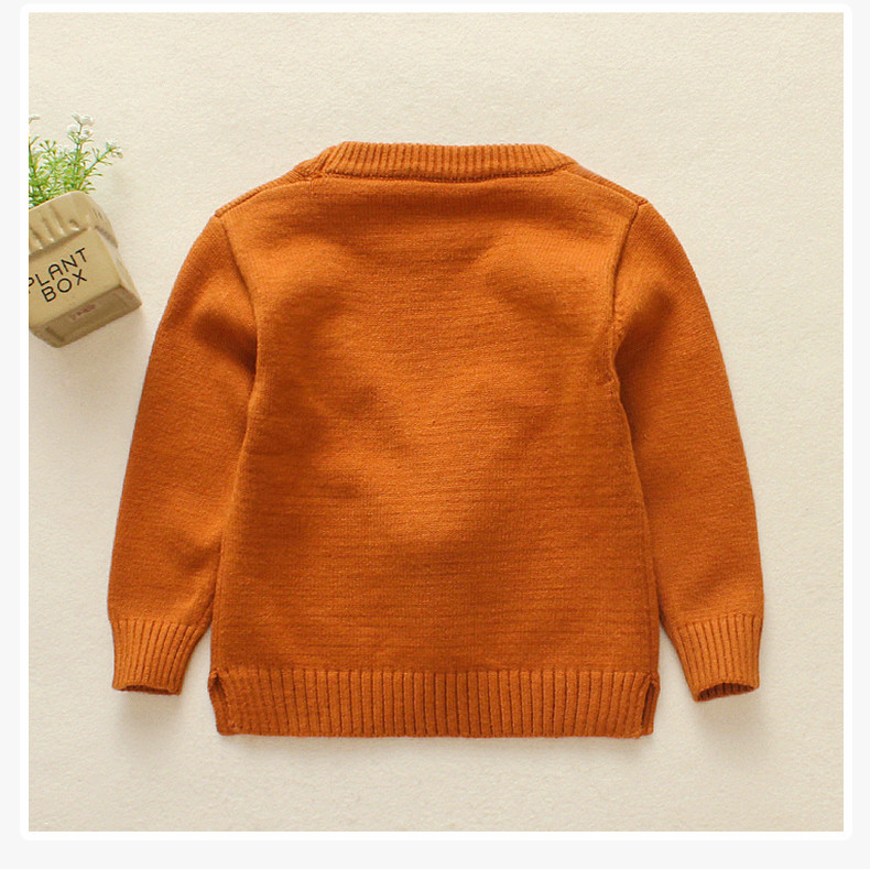 Модерен детски пуловер с 3D декорация в три цвята