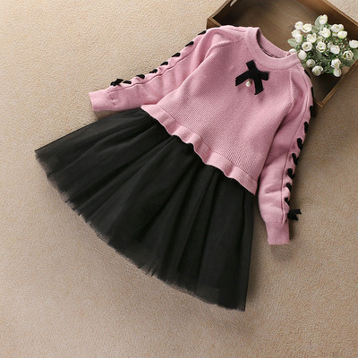 Детски комплект за момичета включващ тюлена пола и пуловер - няколко модела