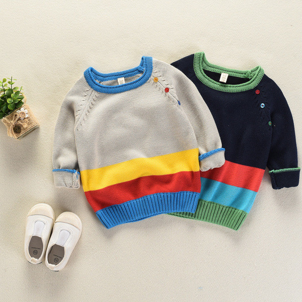 Ежедневен детски пуловер за момче в два цвята