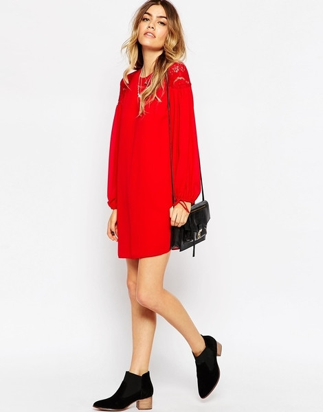 Шифонена дамска рокля широк модел с дълъг ръкав в няколко цвята 