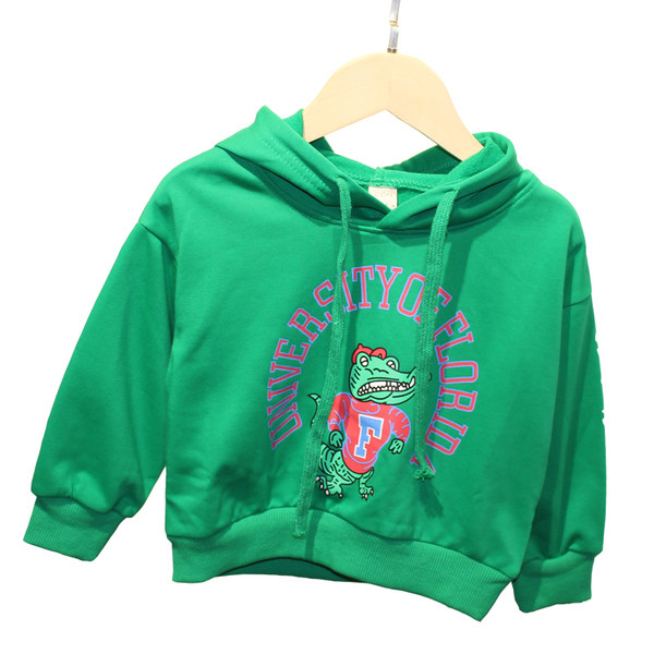 Детски суичър с качулка и апликация в три цвята