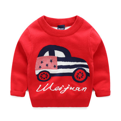 Детски пуловер за момче в два модела с бродерия