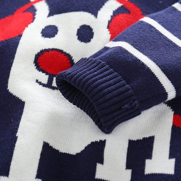 Детски пуловер за момче в два модела с бродерия