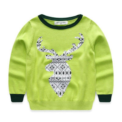 Детски ежедневен пуловер с О-образна яка в няколко модела