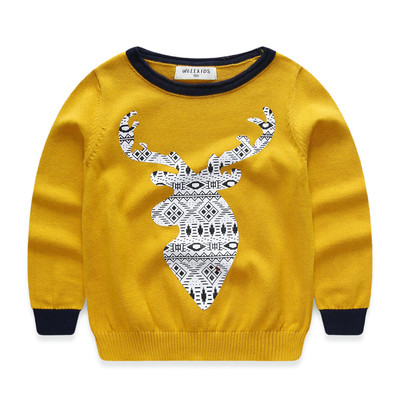 Детски ежедневен пуловер с О-образна яка в няколко модела