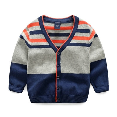 Ежедневна детска жилетка с V-образна яка в три цвята