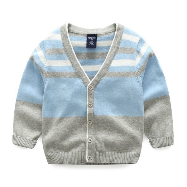 Ежедневна детска жилетка с V-образна яка в три цвята