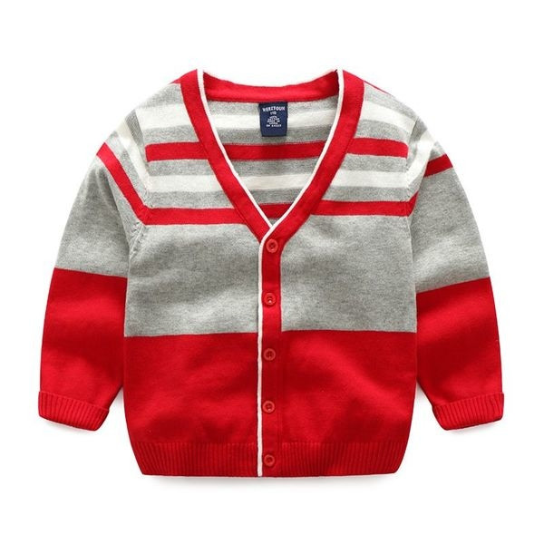 Ежедневна детска жилетка с V-образна яка в три цвята