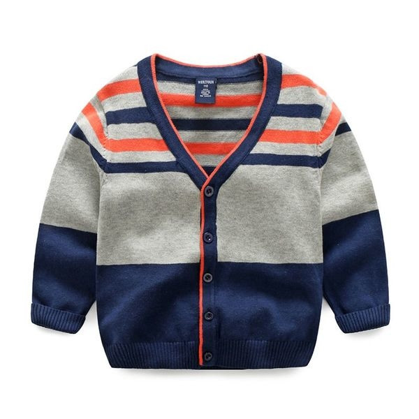 Ежедневна детска жилетка с V-образна яка в три цвята