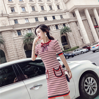 Ежедневна дамска рокля с 3/4 ръкави и  джобове