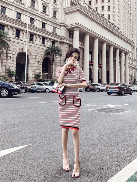 Ежедневна дамска рокля с 3/4 ръкави и  джобове 