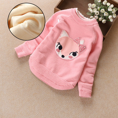 Детски пуловер с бродерия и висока яка - няколко модела