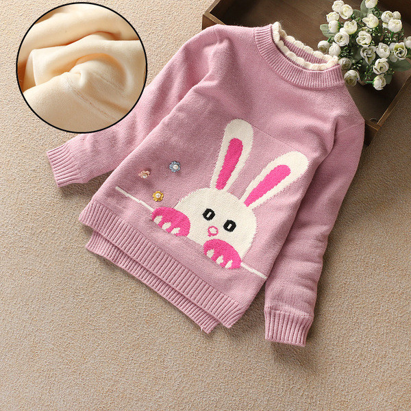 Детски пуловер с бродерия и висока яка - няколко модела