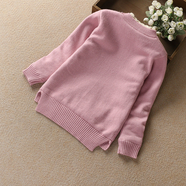 Детски пуловер с бродерия и висока яка - няколко модела