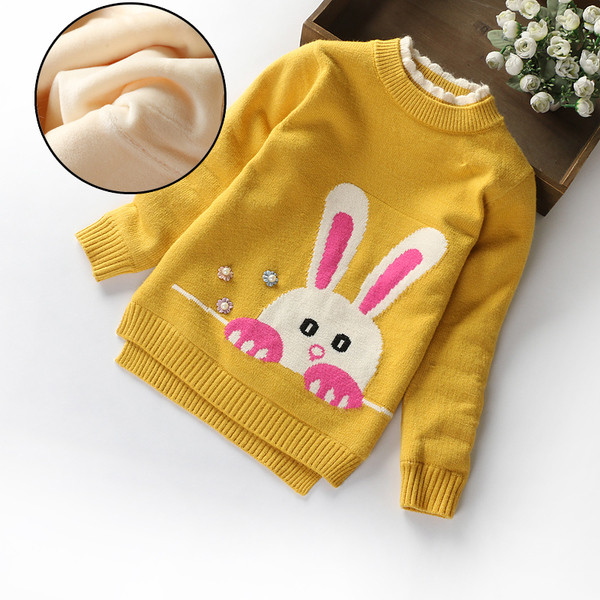 Детски пуловер с бродерия и висока яка - няколко модела