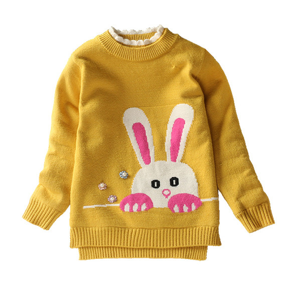 Детски пуловер с бродерия и висока яка - няколко модела