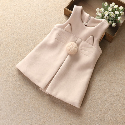 Детска плътна рокля за момичета без ръкави в няколко модела