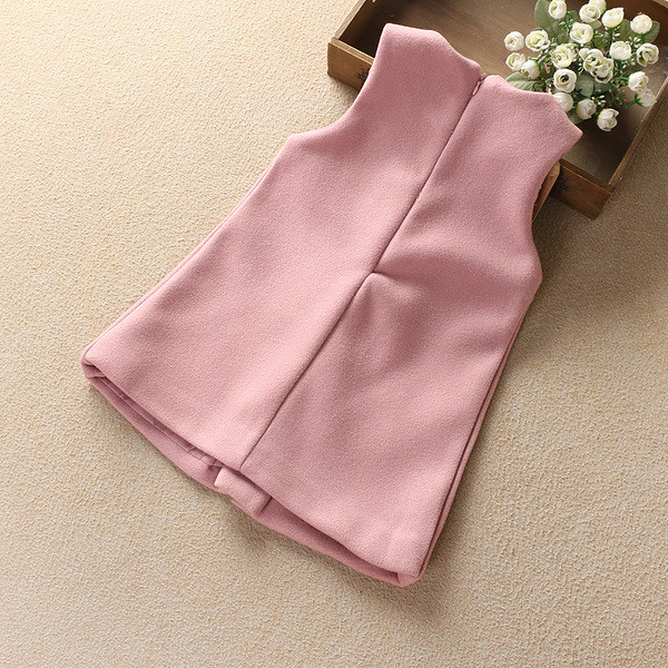 Детска плътна рокля за момичета без ръкави в няколко модела