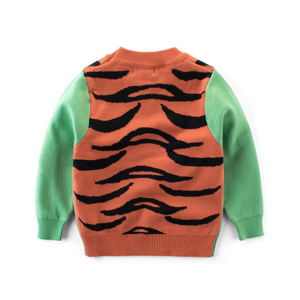 Модерен детски пуловер за момче с О-образна яка в два цвята