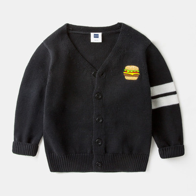 Детска ежедневна жилетка с V-образна яка и бродерия в няколко цвята