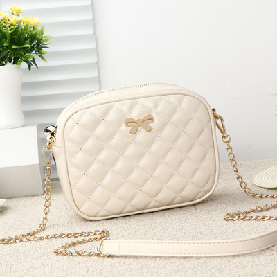 Дамска чанта за рамо с верижка и цип в няколко цвята