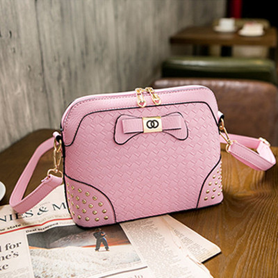 Модерна малка чанта за рамо с панделка и цип - няколко цвята