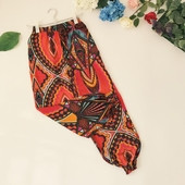 Цветен дамски панталон с висока талия