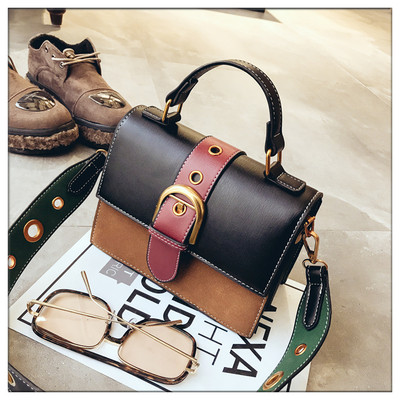 Дамска цветна чанта с къси и дълги дръжки - различни цветове