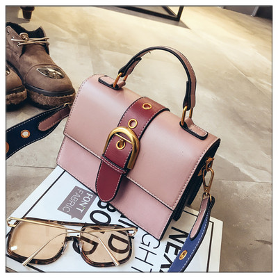 Дамска цветна чанта с къси и дълги дръжки - различни цветове