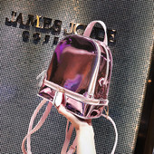 Дамска малка раница с лъскаво покритие - няколко цвята