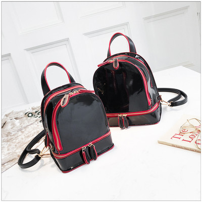 Дамска малка раница с лъскаво покритие - няколко цвята