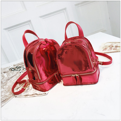 Дамска малка раница с лъскаво покритие - няколко цвята