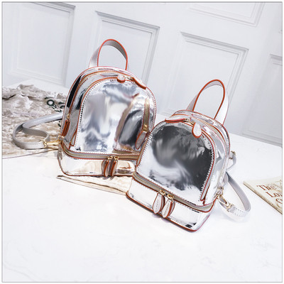 Дамска малка раница с лъскаво покритие - няколко цвята