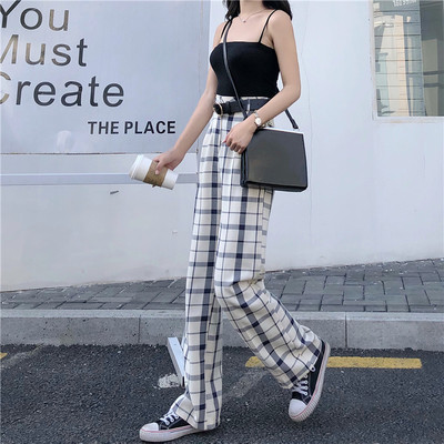 Кариран дамски панталон в два цвята