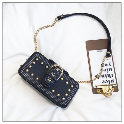 Малка дамска чанта тип портмоне с дълга верижка - няколко цвята