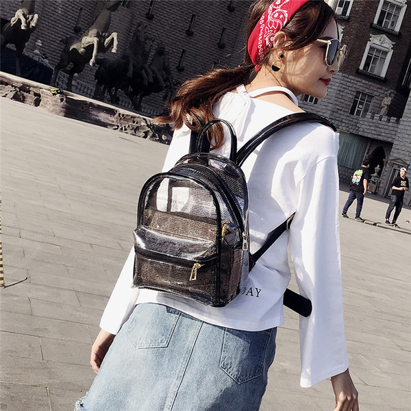 Дамска прозрачна раница в 2 цвята