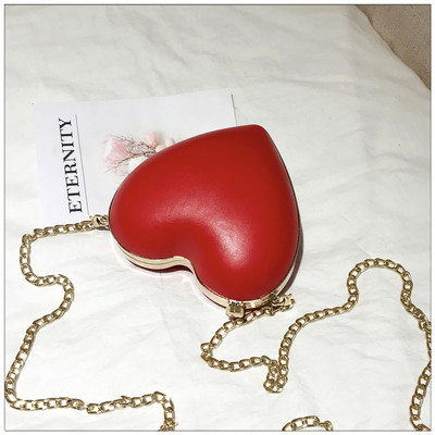 Дамска чанта във формата на сърце - различни цветове