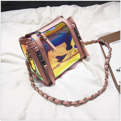 Дамска прозрачна чанта в няколко цвята