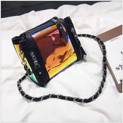 Дамска прозрачна чанта в няколко цвята