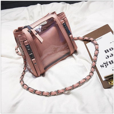 Дамска прозрачна чанта в няколко цвята