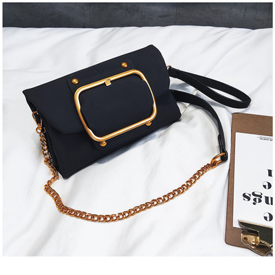 Дамска чанта от еко велур с катарама - няколко цвята