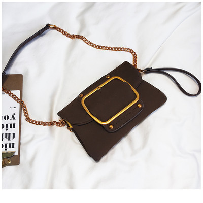 Дамска чанта от еко велур с катарама - няколко цвята