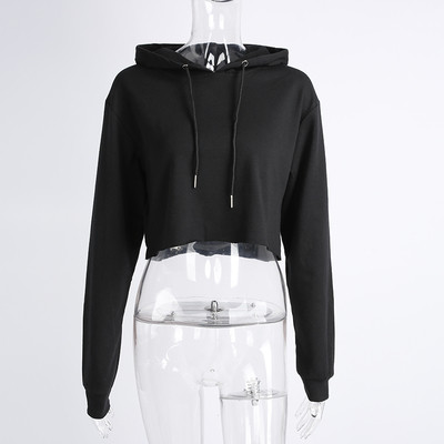 Спортен дамски топ с качулка в два цвята