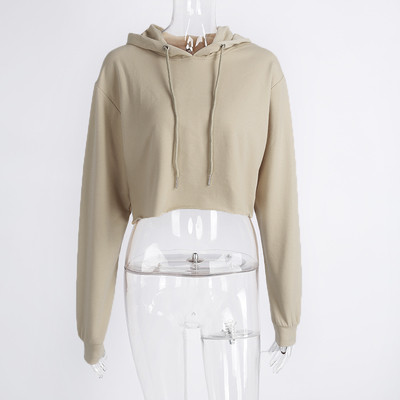 Спортен дамски топ с качулка в два цвята