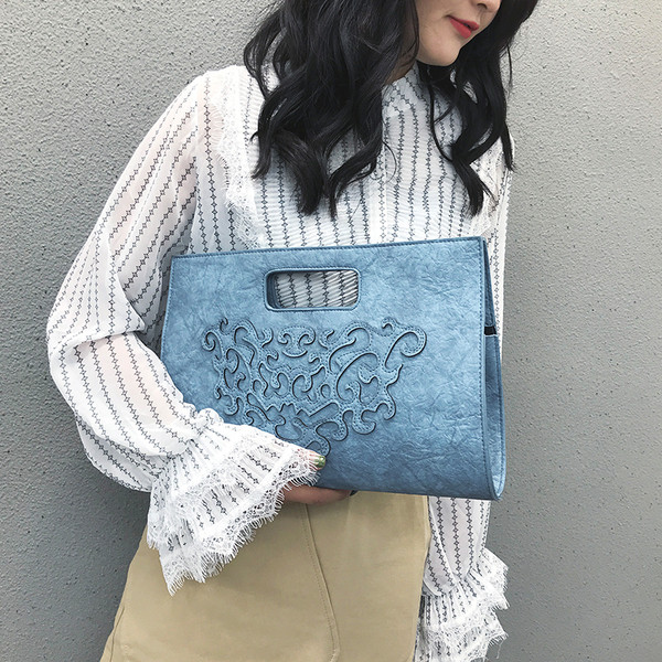 clutch de damă modern cu mânere lungi - mai multe culori