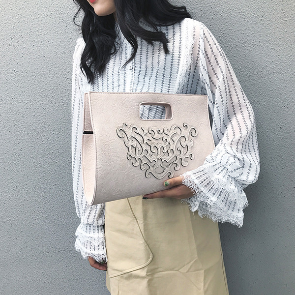 clutch de damă modern cu mânere lungi - mai multe culori