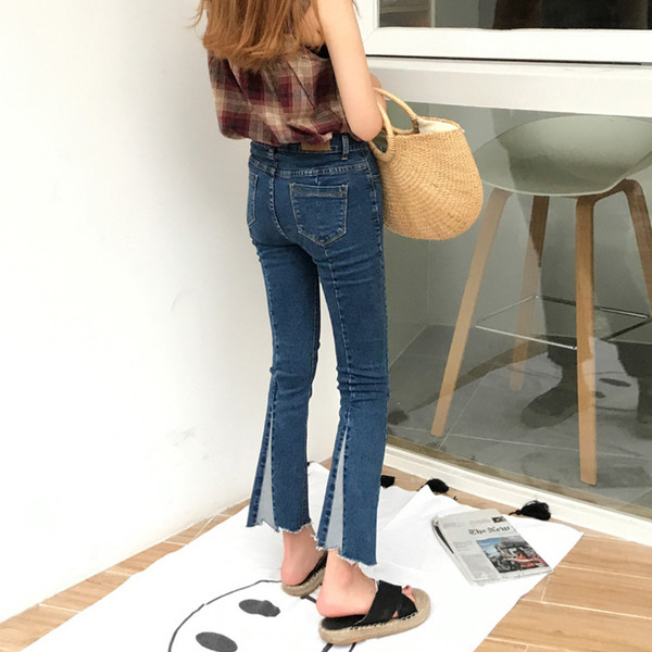 Ежедневни дамски дънки с цепки