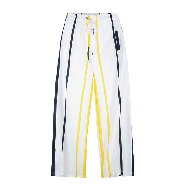 Раиран дамски панталон в два цвята - широк модел