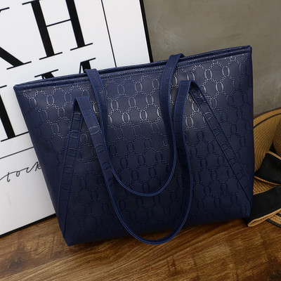 Стилна дамска чанта с къси дръжки в различни цветове