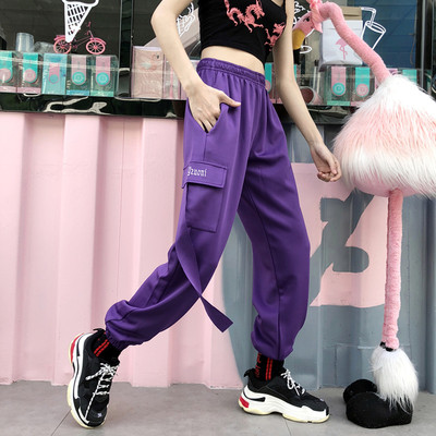 Спортен дамски панталон със страничен джоб в три цвята